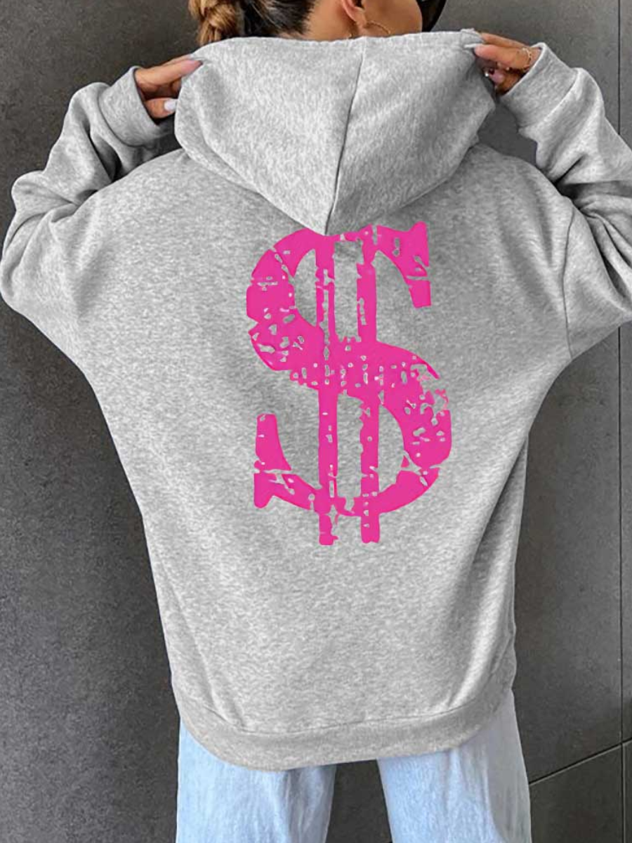 LW Money Print Kangaroo Pocket Hoodie