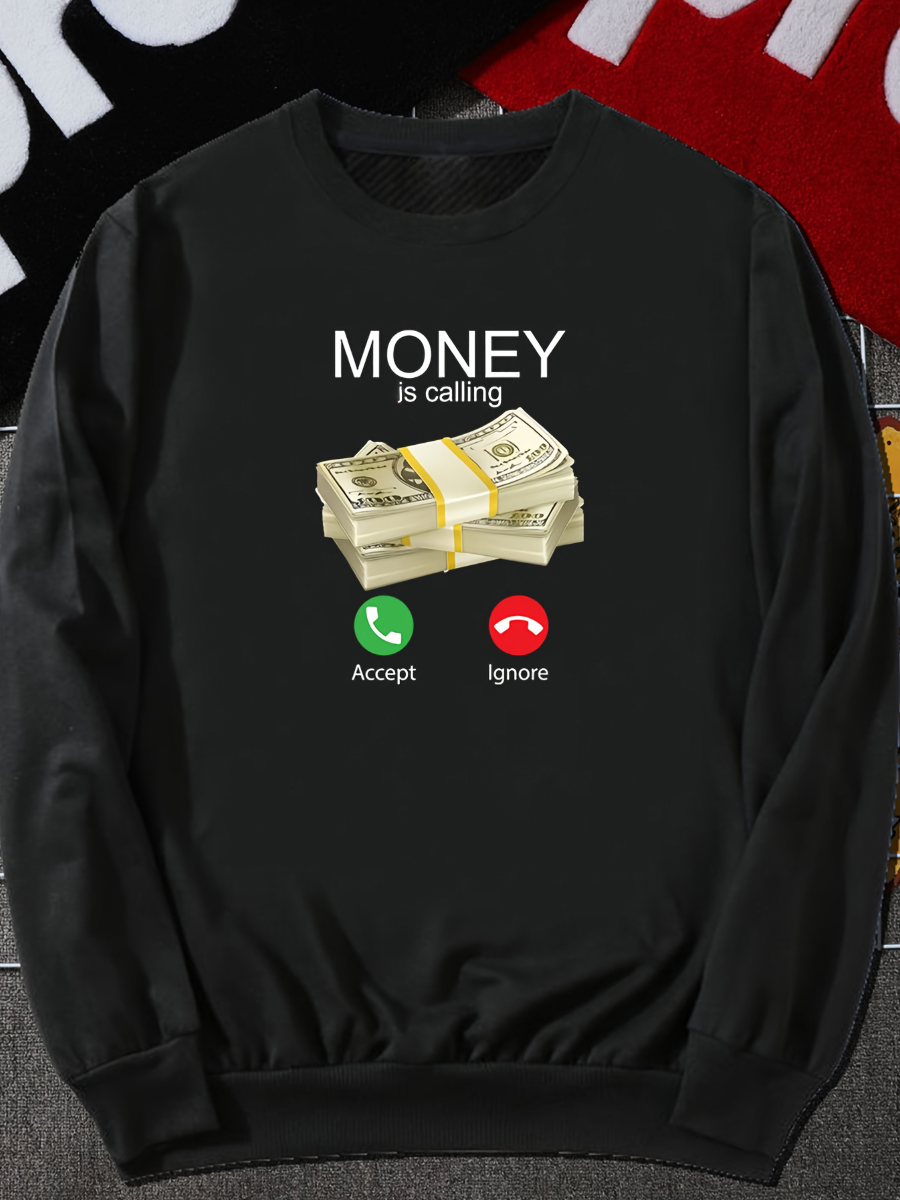 LW Plus Size Money Letter Print Sweatshirt 4X