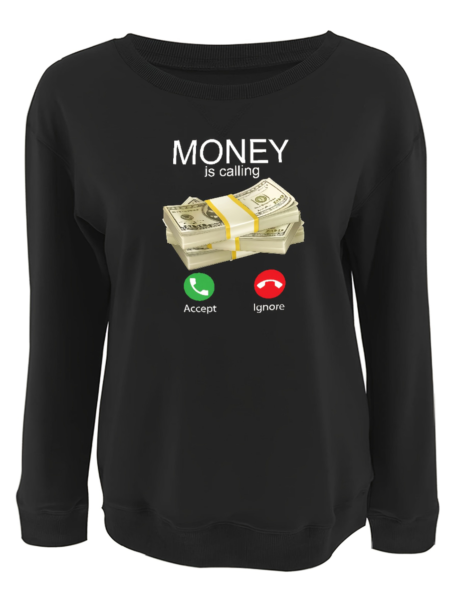 LW Plus Size Money Letter Print Sweatshirt 4X