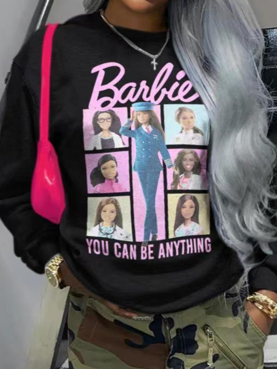 LW Figure Letter Print Sweatshirt