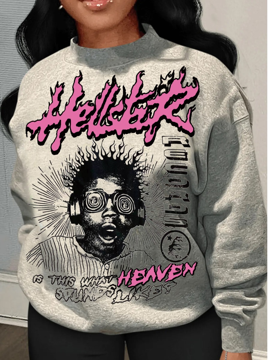 LW Figure Letter Print Sweatshirt