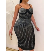 LW SXY Plus Size Sequined See Through Prom Dress