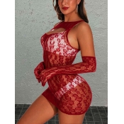 LW SXY Plus Size See Through Solid Pierced Skinny 
