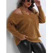 LW Plus Size Dropped Shoulder Cut Out Sweater