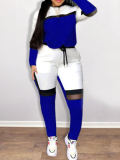 LW Plus Size Color-lump Patchwork Pants Set