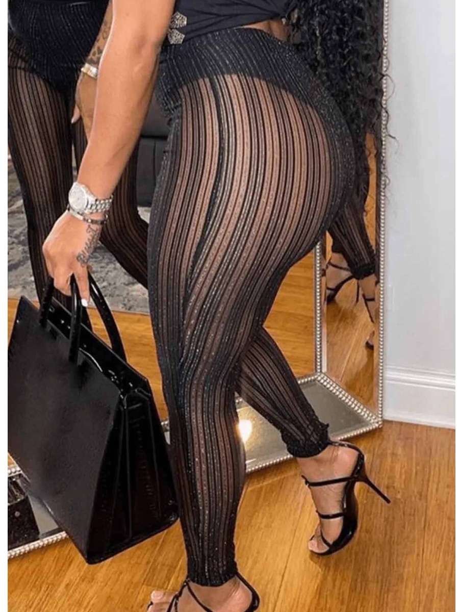 LW SXY High Waist See Through Skinny Pants