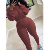 LW Round Neck Crop Top Pants Set