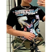 LW Pattern Print Loose T-shirt