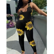 LW Sunflwer Print Cami Jumpsuit