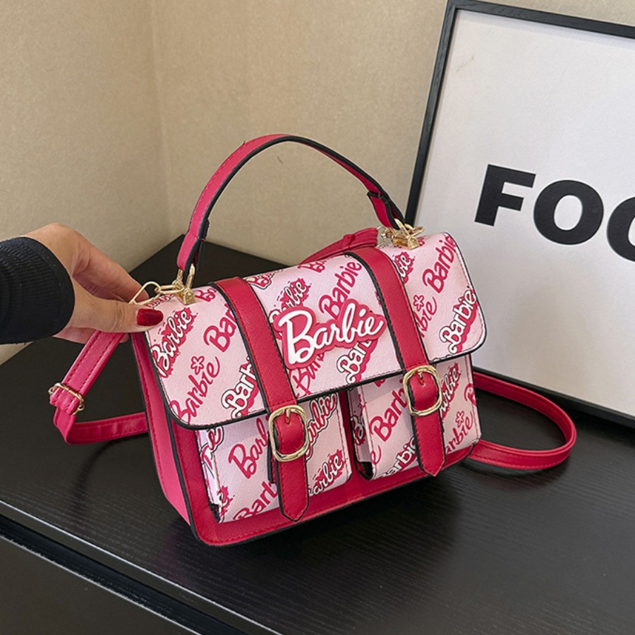 LW Metal Decoration Zipper Design Pattern Print Letter PU Crossbody Bags