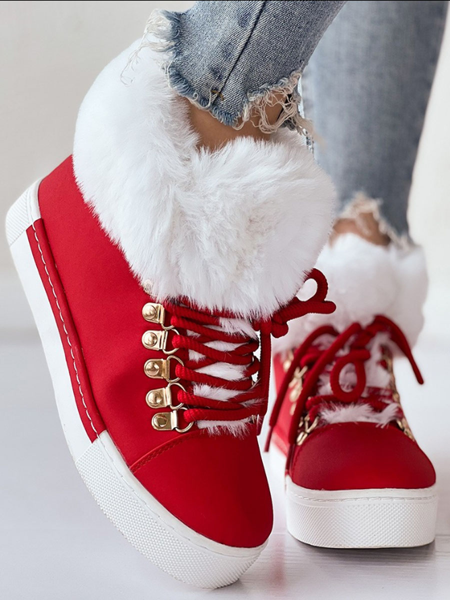 LW Round Toe Plush Booties