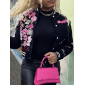 LW Plus Size Cartoon Lip Letter Decor Striped Jack