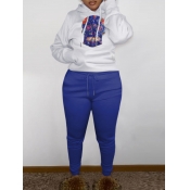 LW Figure Print Kangaroo Pocket Tracksuit Set