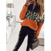 LW Leopard Print Drawstring Pants Set