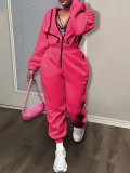 LW Hooded Collar Pocket Design Jumpsuit