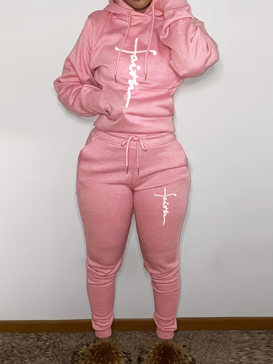 LW Pattern Letter Pants Set