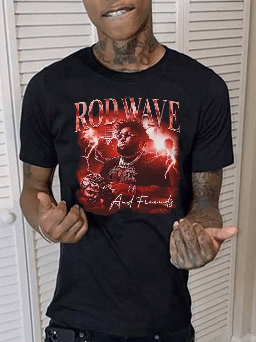 LW Men Figure Letter Print T-shirt