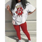 LW Crown Letter Print Pants Set