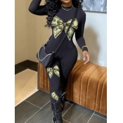 LW Money Print Skinny Jumpsuit