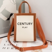 LW Century Play Letter Print Tote Bag