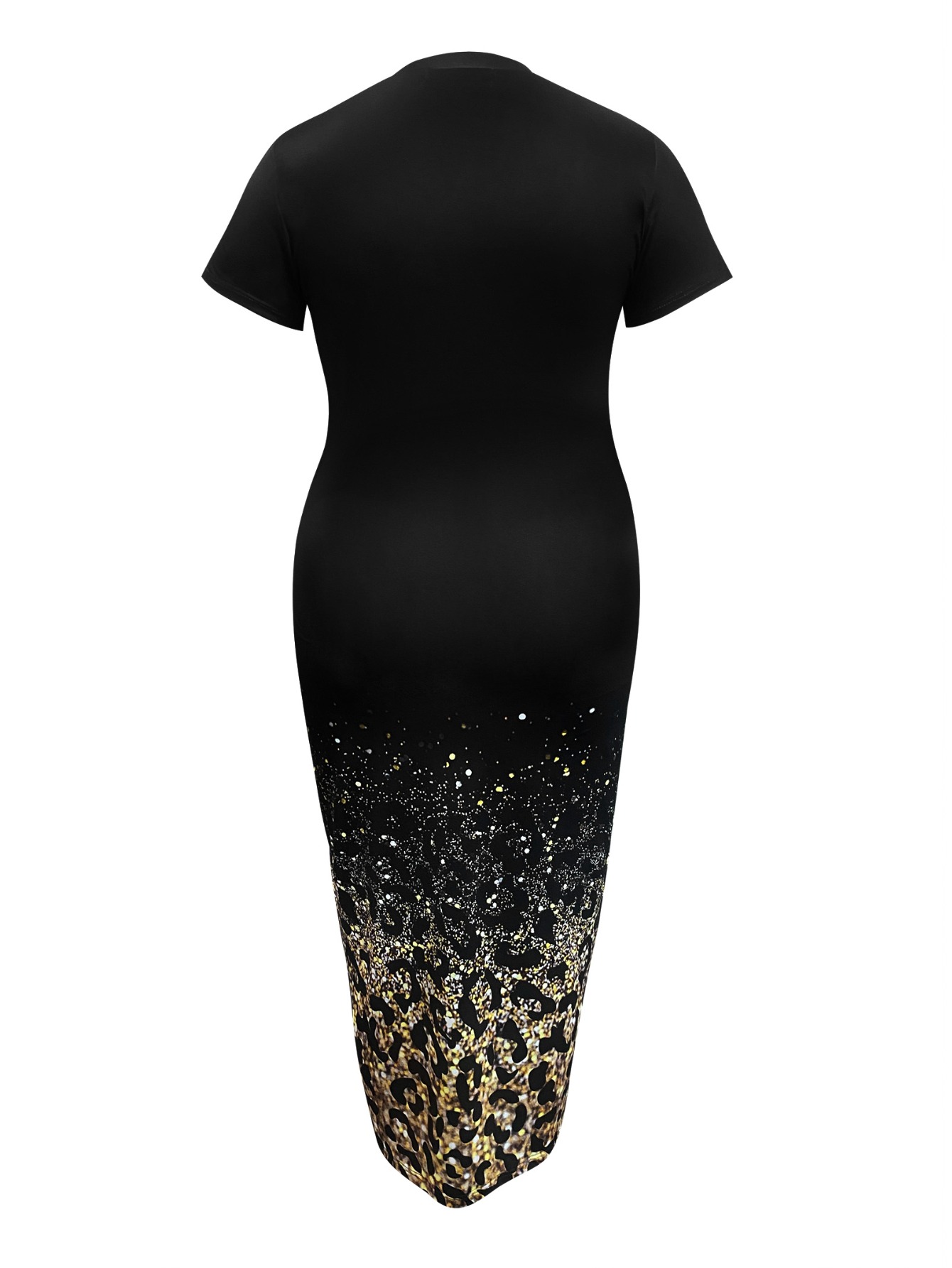 LW Plus Size Leopard Heart Print Bodycon Dress 3X