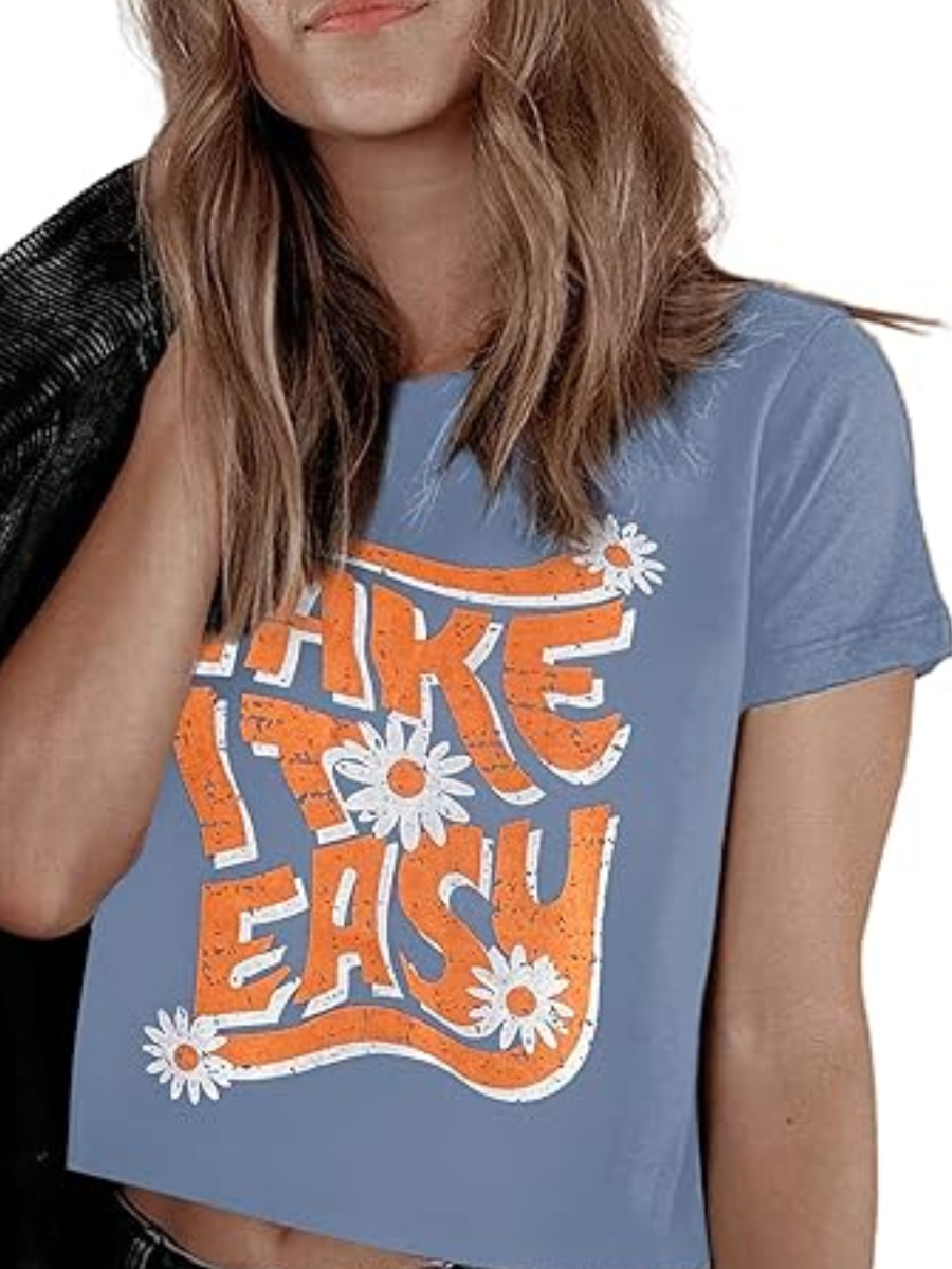 LW Cut Out Mixed Print T-shirt