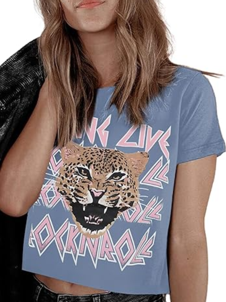 LW Cut Out Mixed Print T-shirt