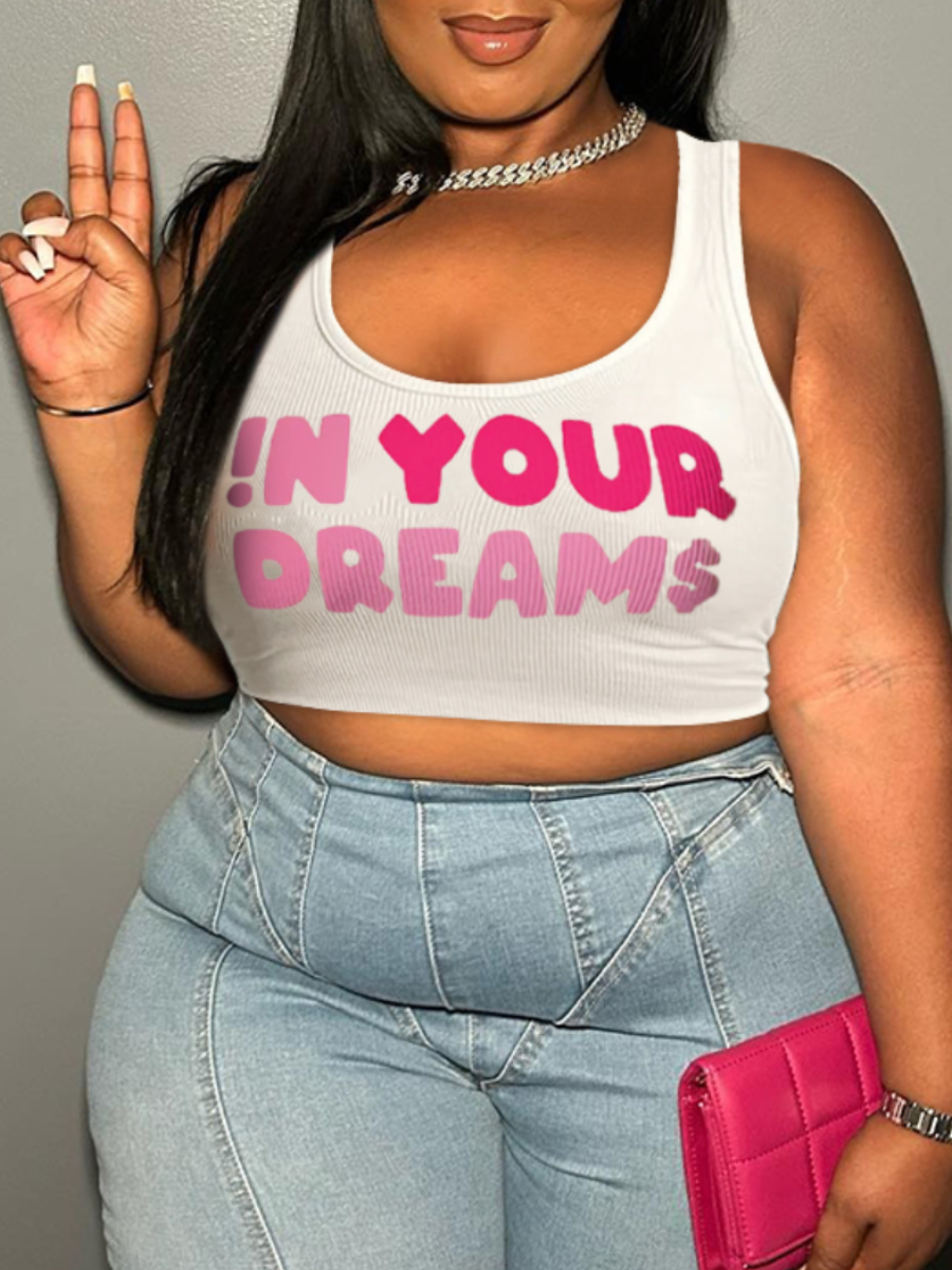 LW Plus Size Letter Print Camisole