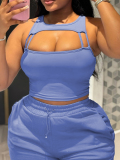 LW Cami Cut Out Drawstring Shorts Set