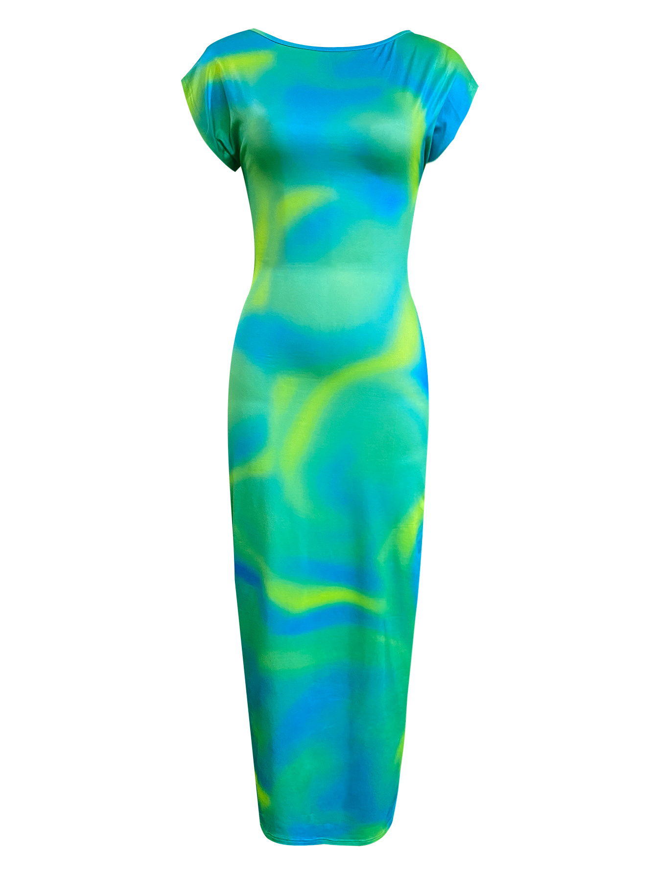 LW Tie Dye Backless Bodycon Dress