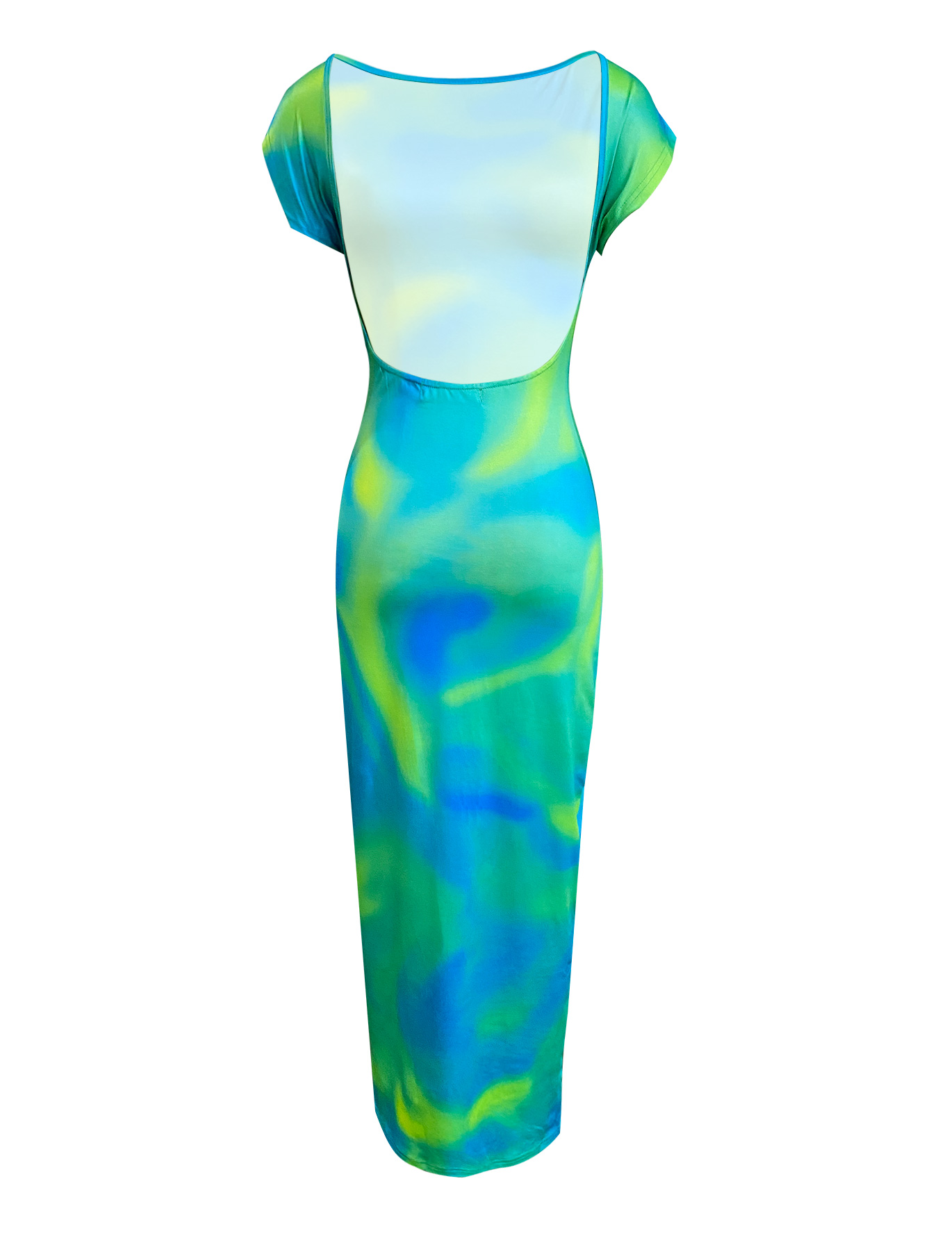 LW Tie Dye Backless Bodycon Dress