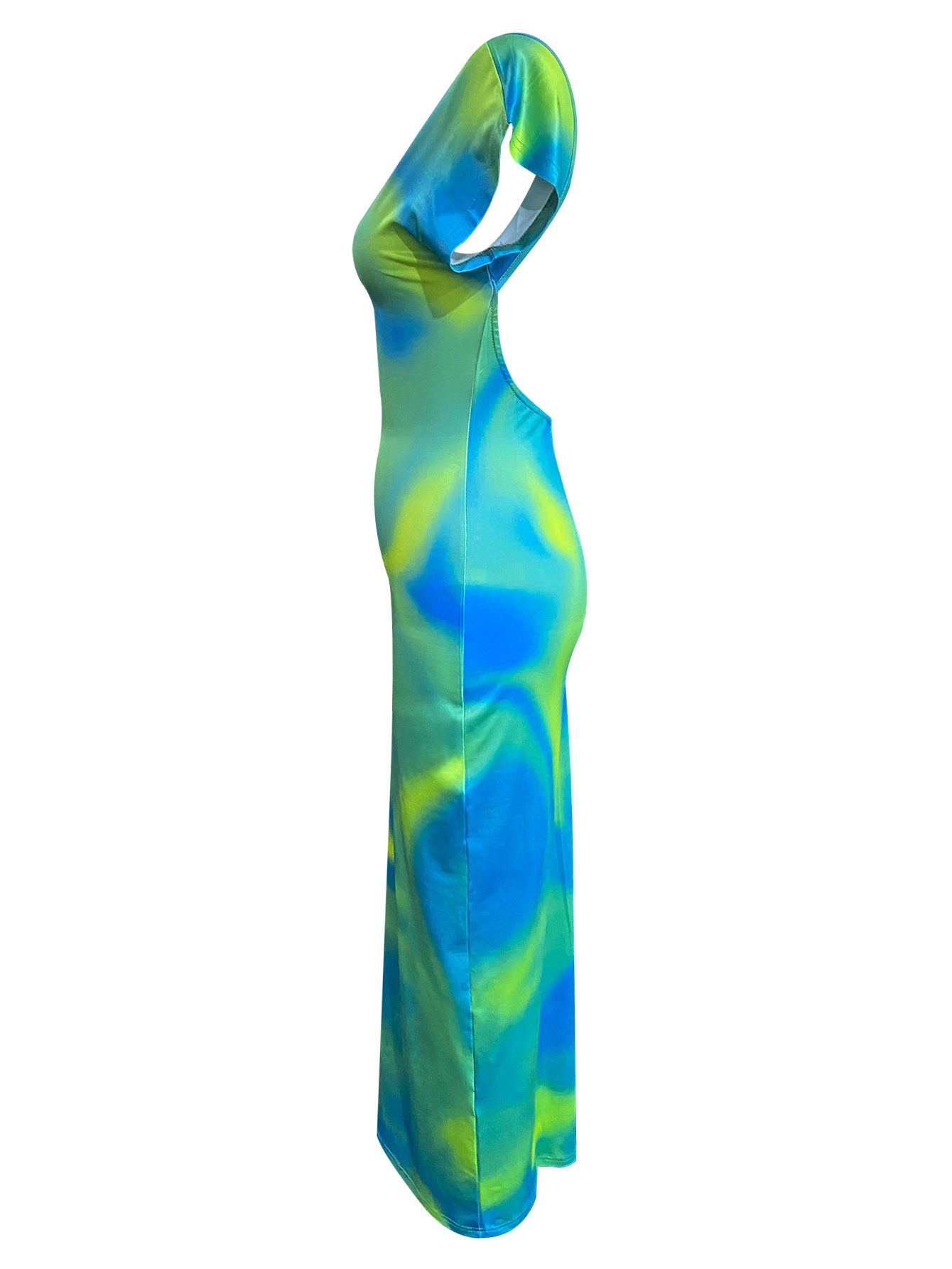 LW Tie Dye Backless Bodycon Dress