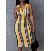 LW Striped Bodycon Cami Dress