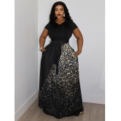 LW BASICS Plus Size Sequined Bandage Design A Line