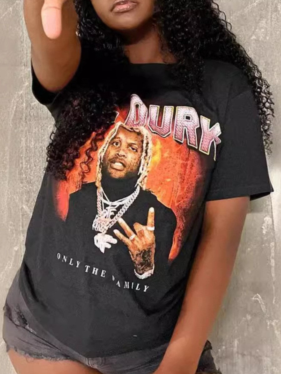 LW Figure Letter Print T-shirt