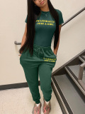 LW BASICS Letter Two-piece Pants Set