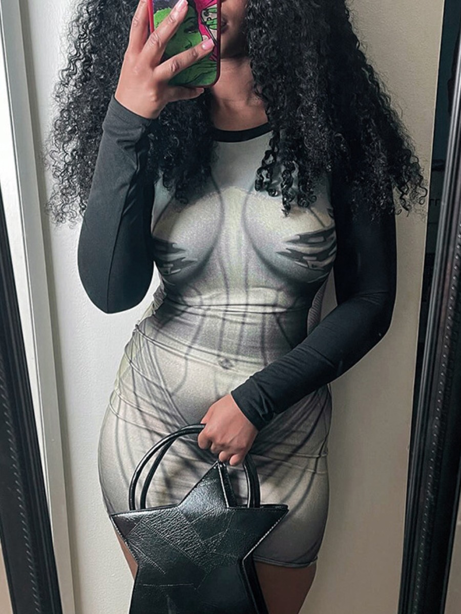 LW Pattern Others Mini Dress