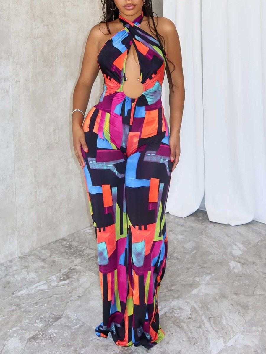 LW Pattern Geometric Jumpsuit