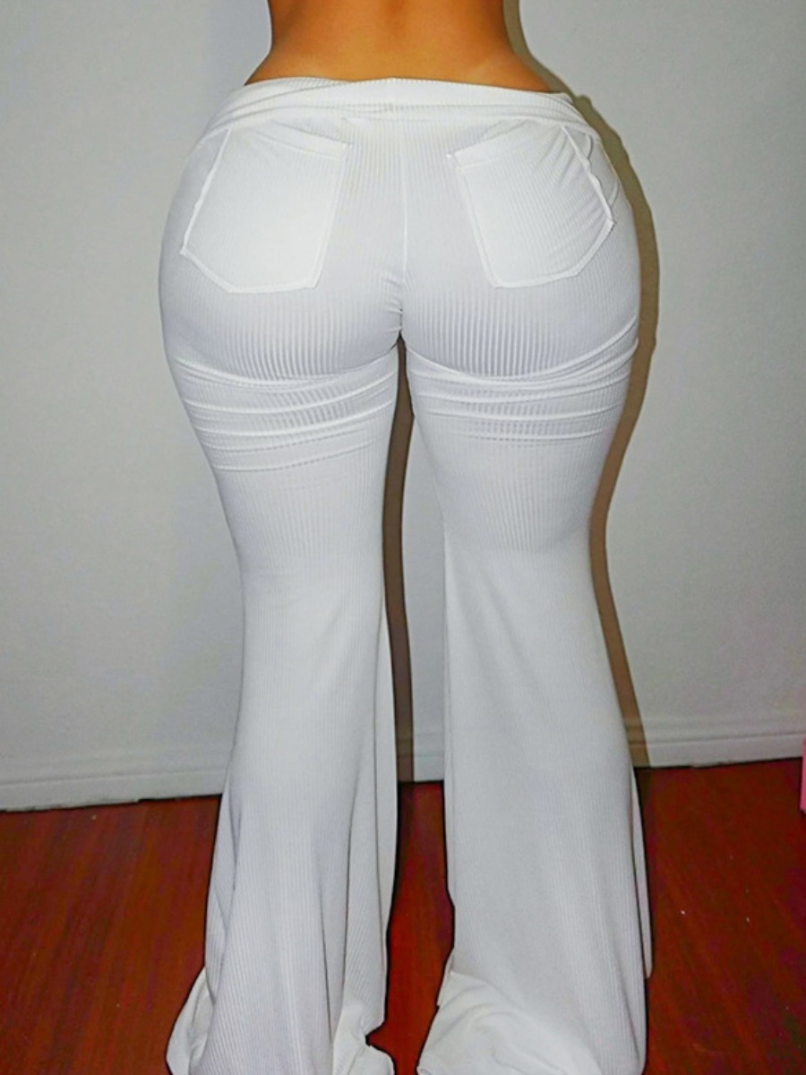 LW BASICS None Solid Color Pants
