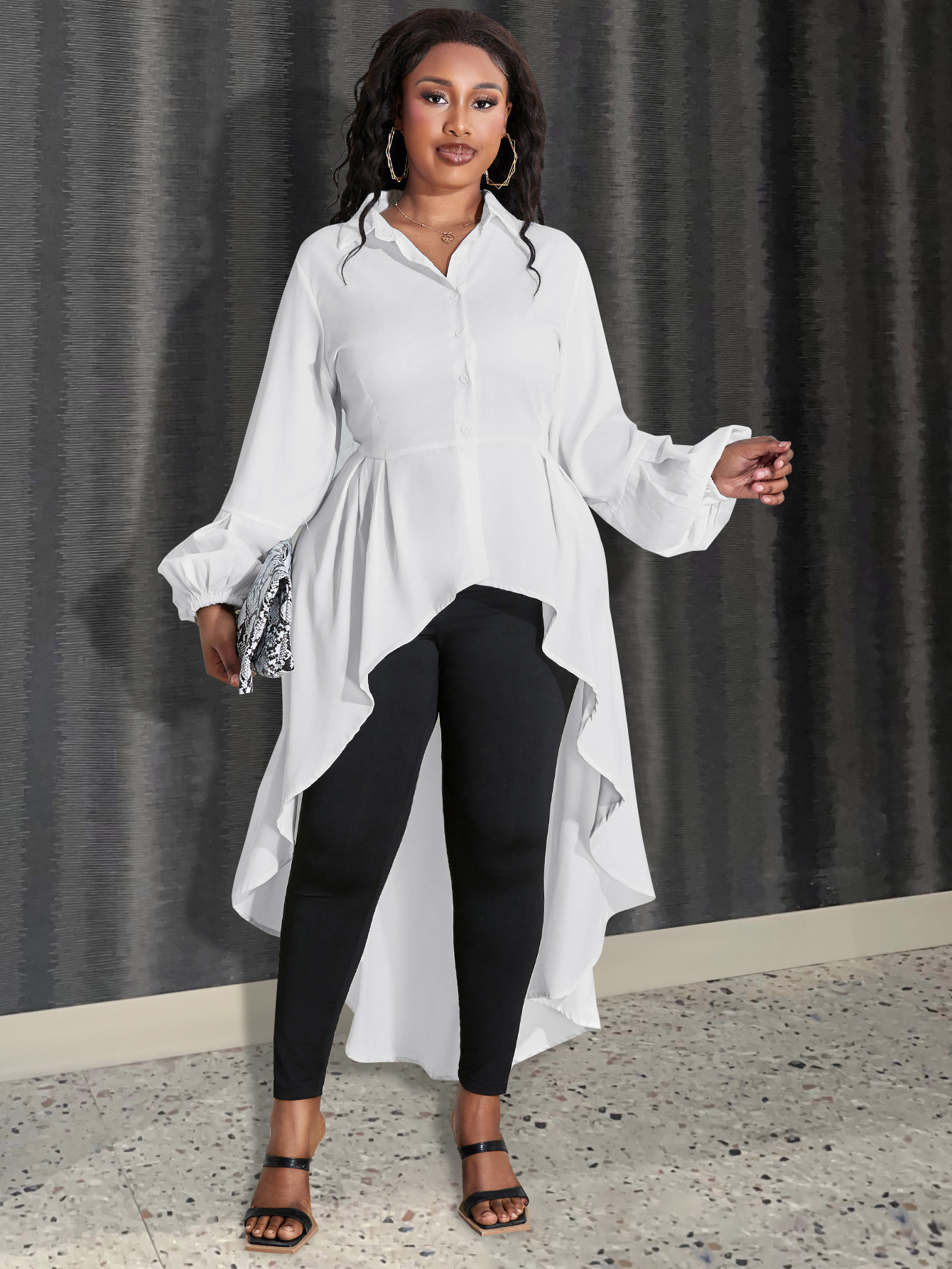 LW Plus Size Asymmetrical A Line Blouse