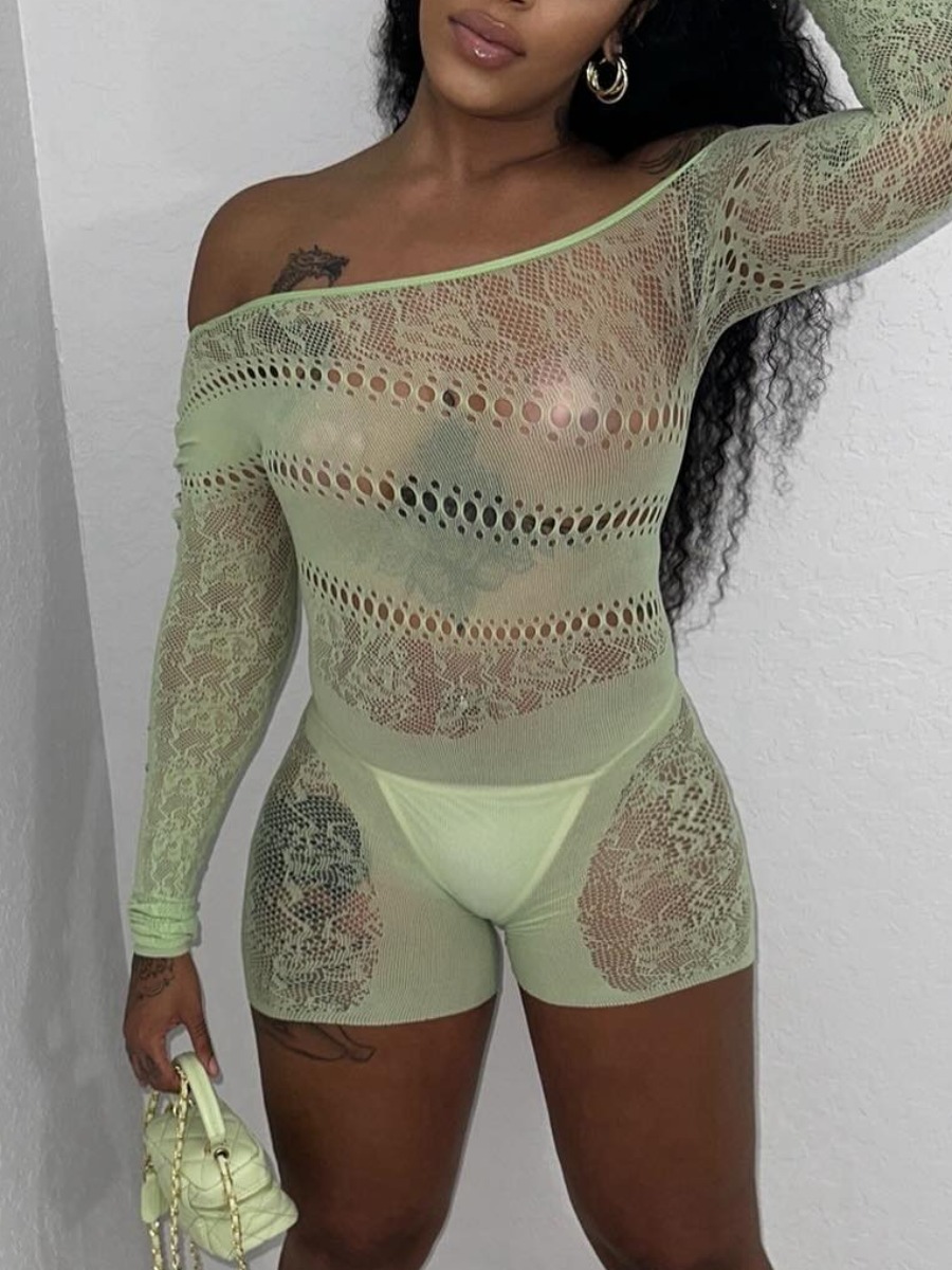 LW SXY Cut Out Solid Color Romper