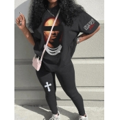 LW Pattern Figure Two-piece Pants Set