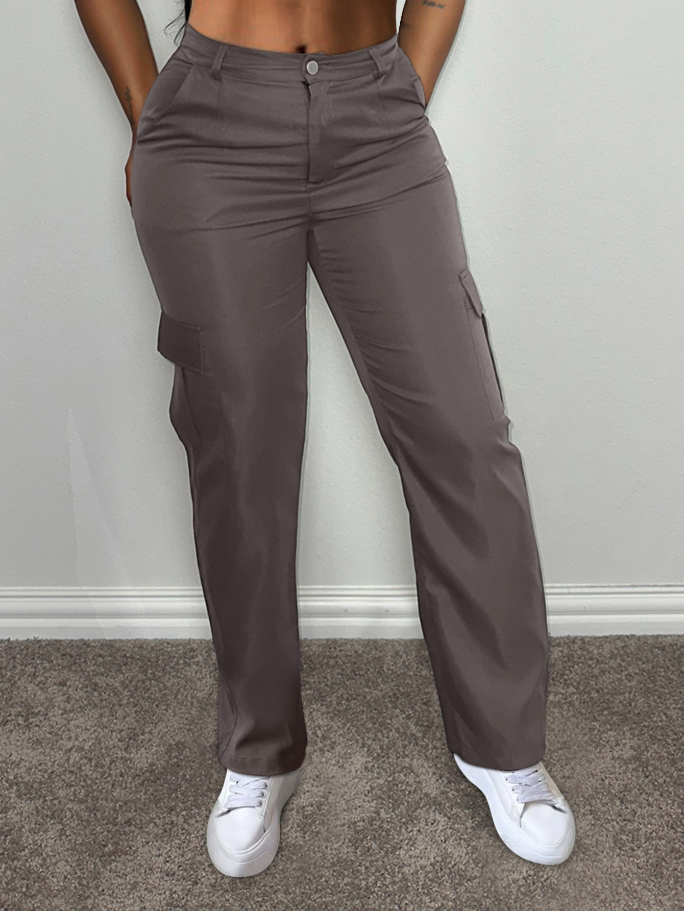 LW Mid Waist Side Pocket Pants