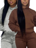 LW BASICS 2 Pack Solid Color Kangaroo Pocket Hoodie Sweatshirt