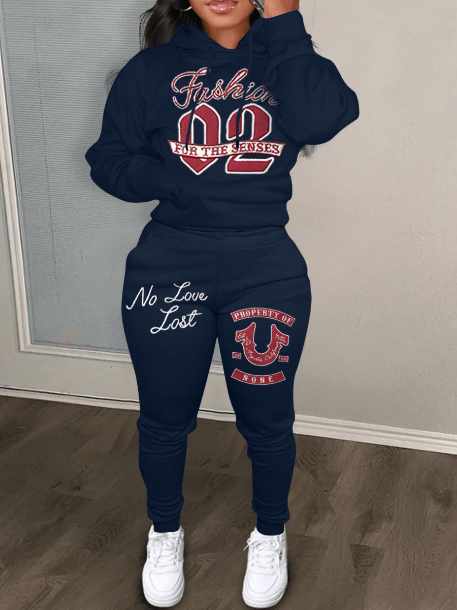 LW Street Polyester Hooded Collar Pattern Mixed Pr