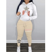 LW Street Polyester Hooded Collar Pattern Leopard 