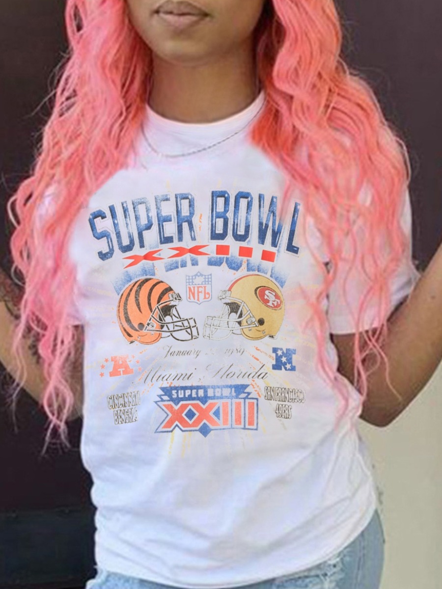 LW Pattern Mixed Print Letter T-shirt