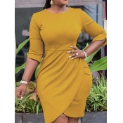 LW Plus Size Solid Color Dress