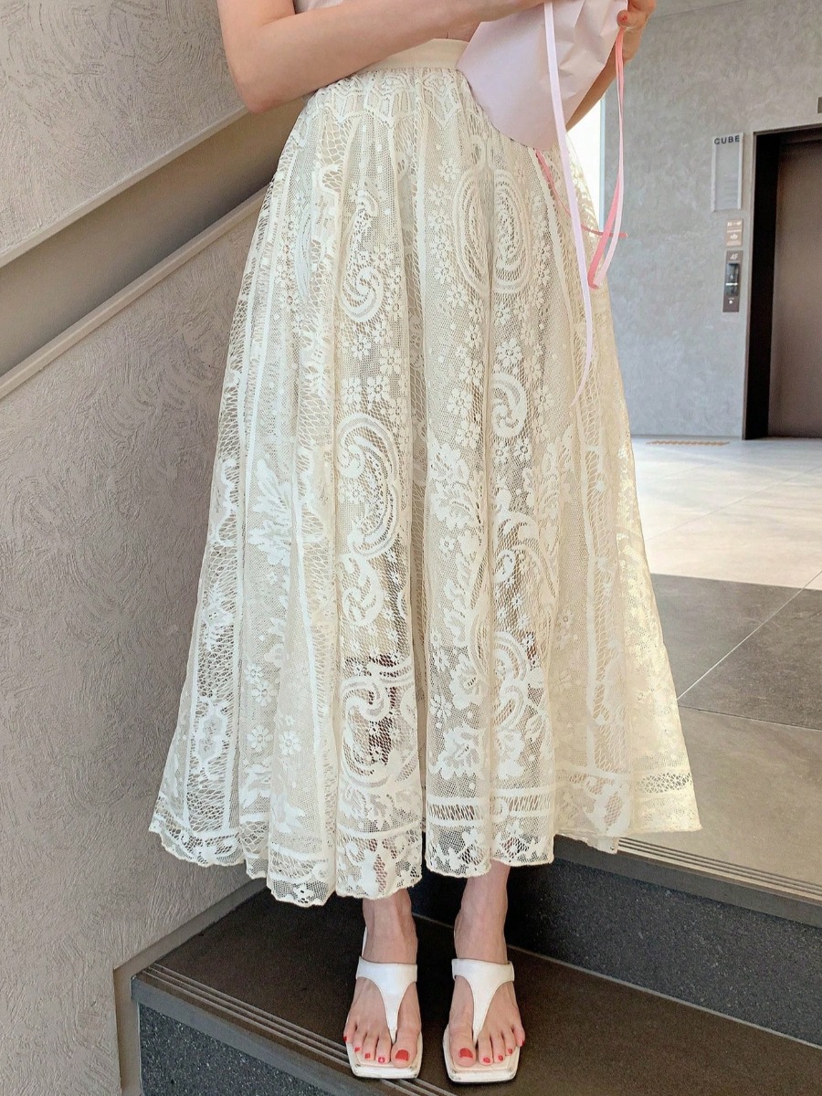 LW Lace Solid Color Skirts