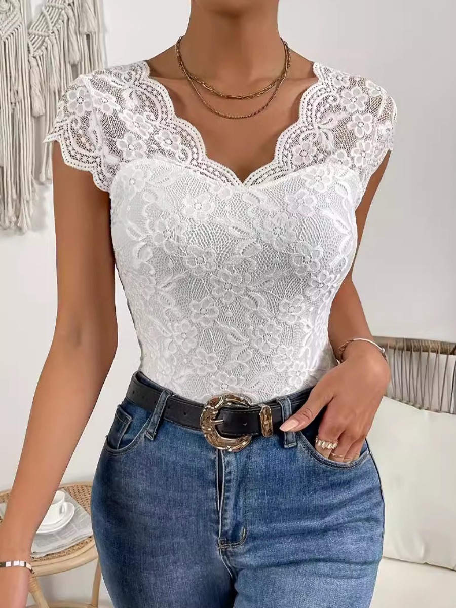 LW Lace Solid Color T-shirt